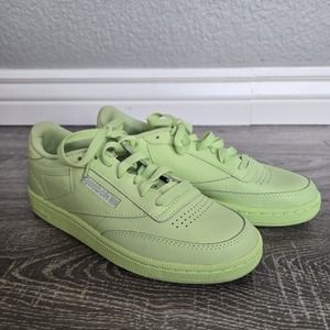 Reebok Classic Leather Womens‎ Size 6.5 Lime Green Athletic Shoes Sneakers